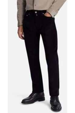 Pierre Cardin Lyon Tapered Fit Five-Pocket Herren Cordhose Schwarz