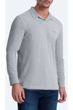 Pierre Cardin Modern Fit Longsleeve Poloshirt Grau, Einfarbig -Bekleidung Rabatt Serie PC C5 30054 3020 9102 8 800 1200x1200