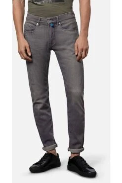 Pierre Cardin Antibes Slim Fit Five-Pocket Herren Jeans Dunkelgrau