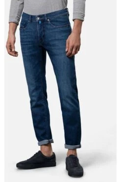 Pierre Cardin Antibes Slim Fit Five-Pocket Herren Jeans Dunkelblau