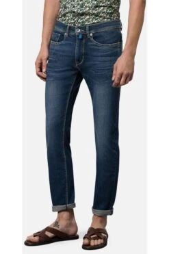 Pierre Cardin Antibes Slim Fit Five-Pocket Herren Jeans Blau
