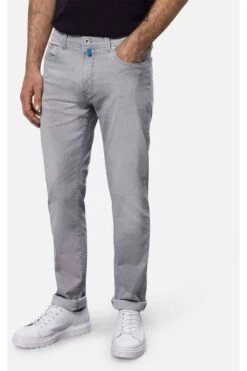 Pierre Cardin Lyon Tapered Fit Five-Pocket Herren Jeans Hellgrau