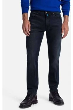 Pierre Cardin Lyon Tapered Fit Five-Pocket Herren Jeans Blau/schwarz