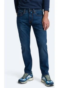 Pierre Cardin Antibes Futureflex Slim Fit Five-Pocket Herren Jeans Blau