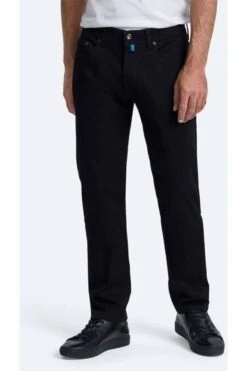 Pierre Cardin Tapered Fit Five-Pocket Herren Jeans Schwarz