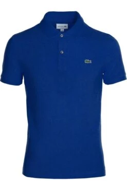 Lacoste Slim Fit Poloshirt Blau, Einfarbig