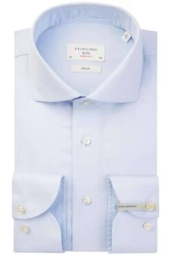 Profuomo Slim Fit Hemd Hellblau, Einfarbig