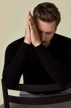 Profuomo Slim Fit Longsleeve Poloshirt Schwarz, Einfarbig -Bekleidung Rabatt Serie PPTJ30003B 11 800 1200x1200