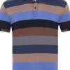 R2 Amsterdam Modern Fit Poloshirt Blau/braun, Querstreifen -Bekleidung Rabatt Serie R2 120 POLO 004 073 800 1200x1200