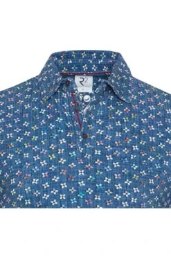 R2 Amsterdam Modern Fit Poloshirt Dunkelblau, Gemustert -Bekleidung Rabatt Serie R2 120 POLO 012 073 1 800 1200x1200