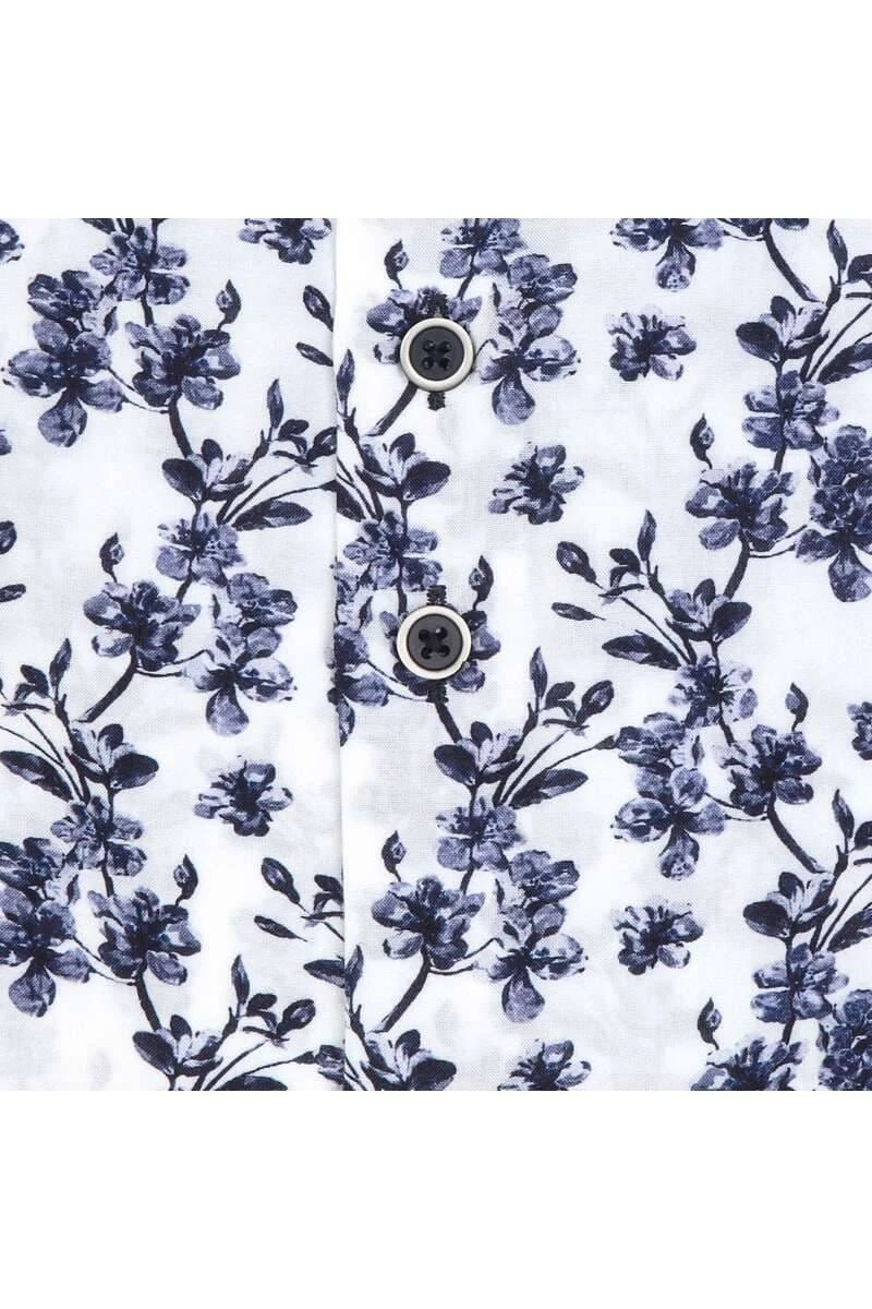 R2 Amsterdam Modern Fit Hemd Blau, Gemustert 5 R2 Amsterdam Modern Fit Hemd Blau, Gemustert – Bild 3