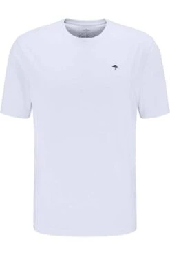Fynch-Hatton Casual Fit T-Shirt Rundhals Weiss,Einfarbig