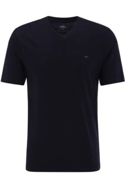 Fynch-Hatton Casual Fit T-Shirt V-Ausschnitt Navy,Einfarbig