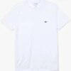 Lacoste Regular Fit T-Shirt Rundhals Weiss,Einfarbig