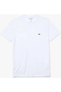 Lacoste Regular Fit T-Shirt Rundhals Weiss,Einfarbig