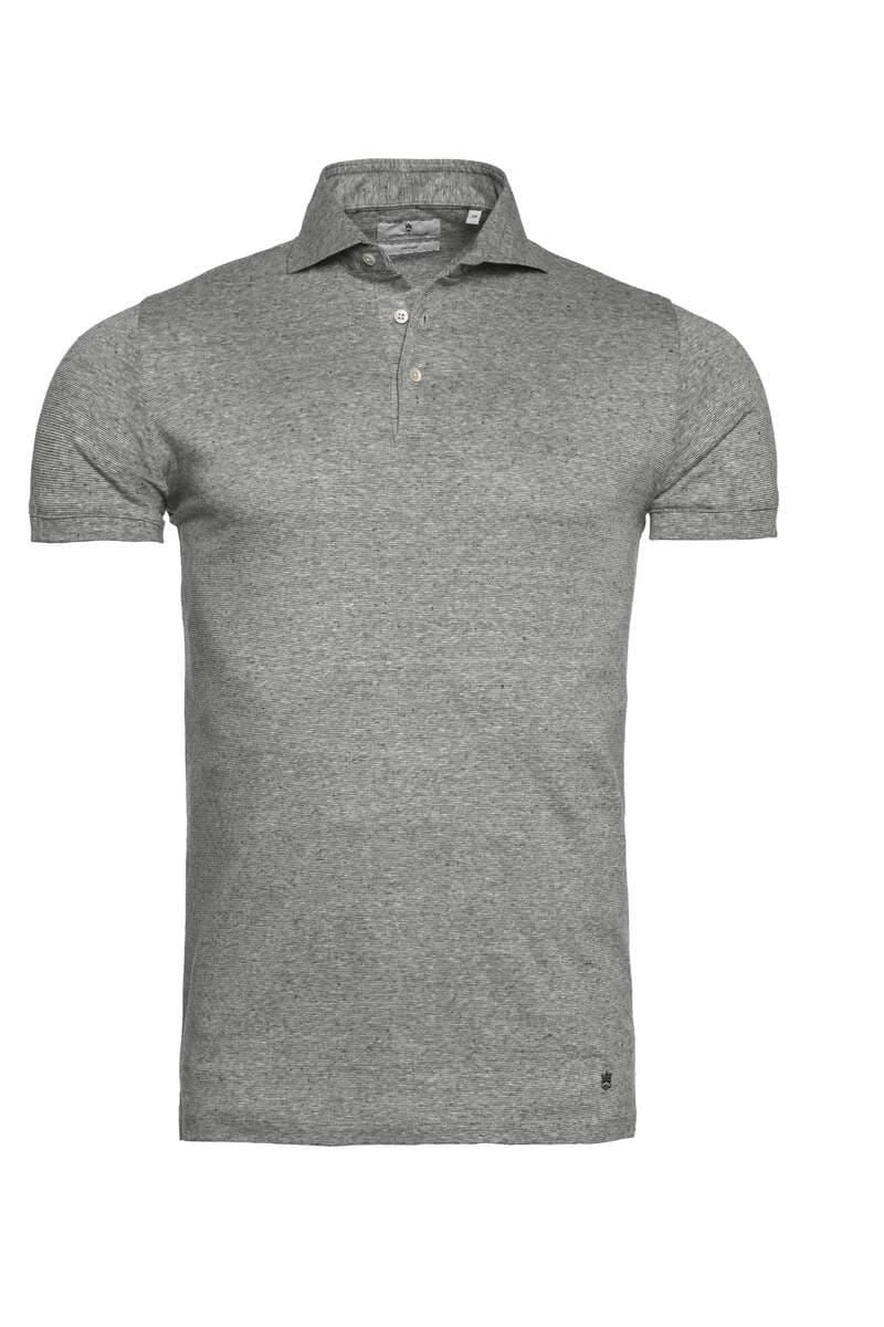 Thomas Maine Tailored Fit Poloshirt Grau, Einfarbig 3 Thomas Maine Tailored Fit Poloshirt Grau, Einfarbig