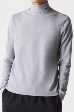 Lacoste Regular Fit Herren Rollkragenshirt Silber